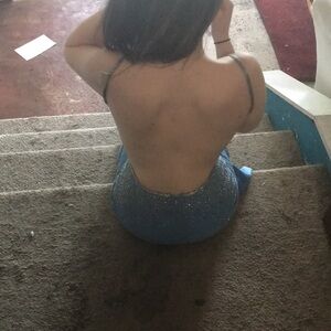 Sparkly blue Sean collection dress